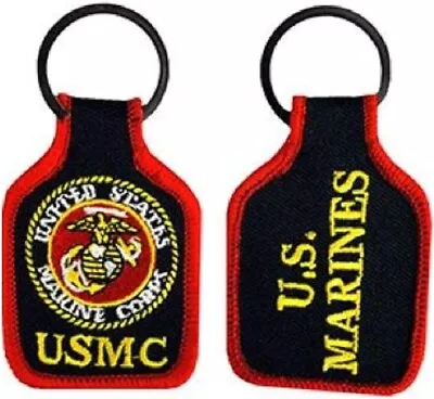 US Marine Corps Keychain - Marine Corps Embroidered Key Chain (Red) USMC • $6.99