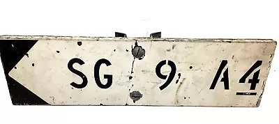 Vintage Wood Railroad Sign SG 9 A4 Train Locomotive • $24.99
