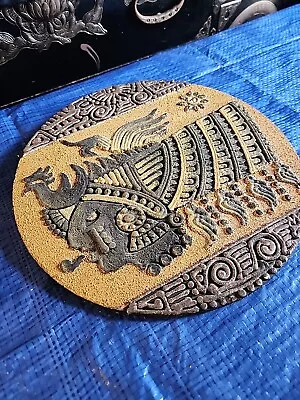 Mayan Hand Made Decorstive Wall Plaque Old Wood • $14