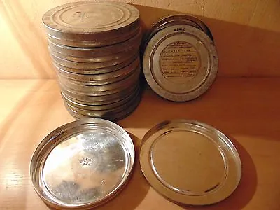 10 Pc Empty 16mm  Metal Film Cans 7  400ft Cinema Movie Reel Storage Tin Vintage • $26.99