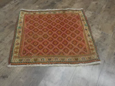 Geometric Turkish Vintage RugFarmhouse Vintage Oriental Village Rug 2x2.2 Ft • $0.99