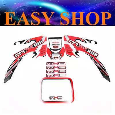 Red Sticker Decal Kit Fairing CRF 50cc 90cc 125cc Bike Dirt Pit Pro Trail Honda • $12.95