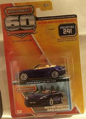 KKar Matchbox -  2013 - 60th Anniversary #12 Aston Martin - Blue • $4.98