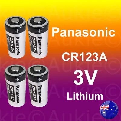 4 X Panasonic 3V CR123A CR17345 Non Rechargeable Battery Arlo Camera CR123 • $17.97