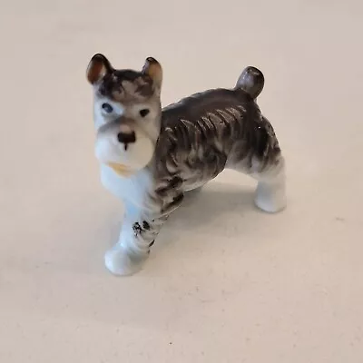 VTG Porcelain Schnauzer Scottish Doggie Puppy Dog hand-painted Japan Bone China • $10.99