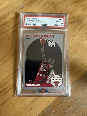 1990 NBA Hoops Michael Jordan #65 PSA 10 Gem Mint • $329.99