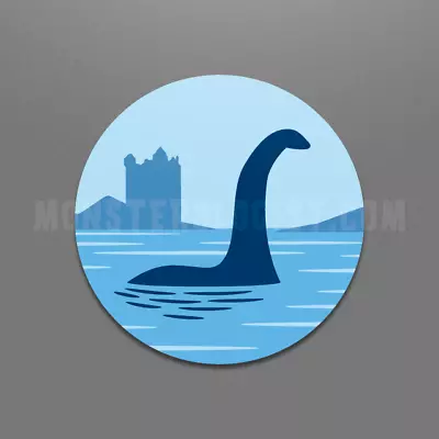 Loch Ness Monster Circle Sticker | Loch Ness Monster | Cryptozoology • $3.75