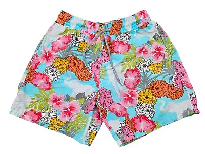 Vilebrequin Men's Large Tropical Floral Print Moorea Swim Trunks/Shorts • $70.75