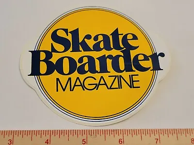 VTG 70's SKATEBOARDER MAGAZINE TONY HAWK ALVA MGILL NOS SKATEBOARD DECK STICKER • $38.99