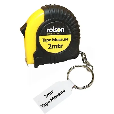 2M Metal Tape Measure Auto Lock Grip Measuring Metric Rolson Quality Tool • £4.69