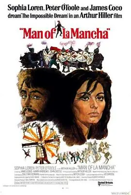 MAN OF LA MANCHA Movie POSTER 27 X 40 Peter O'Toole Sophia Loren James Coco B • $24.95
