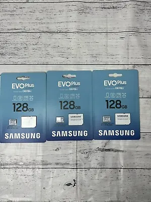 3 X Samsung 128GB EVO Plus MicroSD Card. Brand New • $65
