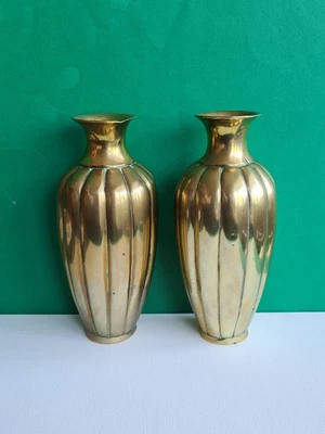 £20 • Buy Asian Antiques 2 Bronze Melon Vases Reeded 1900-1940 China ~ Earlier Maybe??