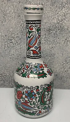 S & E & A METAXA Hand Made Porcelain Bottle Empty Decanter 11 H • $27.99