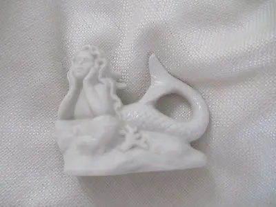 Mermaid Salt OR Pepper Shaker White Porcelain Bisque  Quon Quon Japan 3x3.5  • $14.06