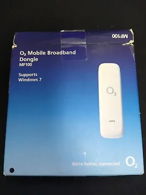 MF100 O2 USB 3G Modem Mobile Internet Broadband Dongle. Used But Boxed • £12.99