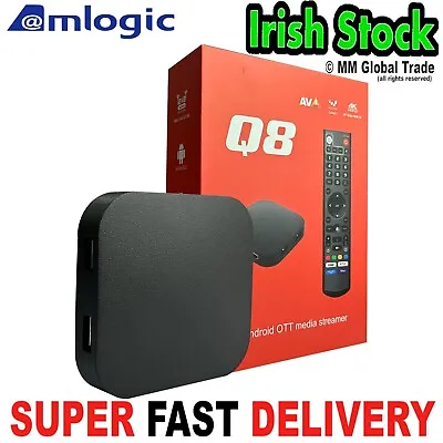 Android Box Q8 4GB 32GB With Amlogic S905x3 Processor Media Player  Smart • £59.71