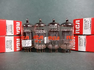 Japanese Labeled For RCA 12AX7A Vacuum Tubes (4) Amplitrex Tested Strong! • $100