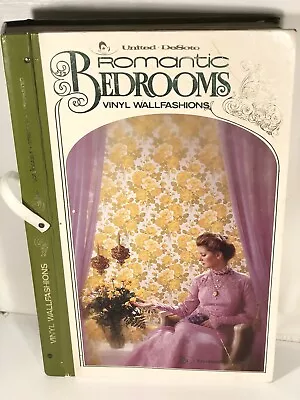 Vintage United Desoto Vinyl Wallpaper Sample Book Romantic Bedrooms WallFashions • $899.99