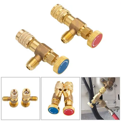 2Pcs Shut-off Valve R410A R22 Air Conditioning Control Valve Adapter 1/4 -5/16  • $17.33