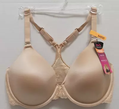 NWT Maidenform One Fab Fit Full Coverage Lace Racerback Bra 07112 Size 34DD • $23.98