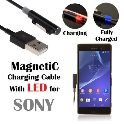 Magnetic Charging Cable Charger LED Indicator For Sony XPERIA Z1 Z2 Z3 Compact • $9.99