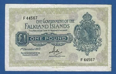 1974 The Government Of The Falklands Islands £1 F44567 Circulated  • £8.50