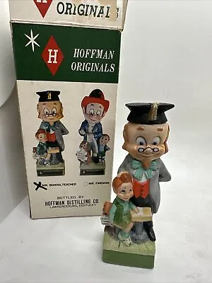 Vintage Hoffman Distill Mini Decanter Mr. School Teacher Leprechaun W/ Orig. Box • $25.49