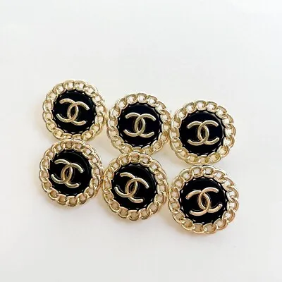 Chanel Vintage Designer White And Black Rope Button STAMPED | 6 PC Bundle • $65