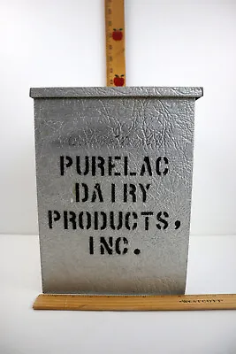 VTG Muckle Purelac Dairy Prod. Metal Insulated Milk Delivery Box • $59.99