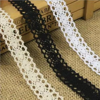 10 Yards Cotton Crochet Lace Clothing / Hats / Tablecloths Decoration Sewing • £3.18