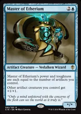 1 X Master Of Etherium - Commander 2016 - Light Play - MTG • $1.02