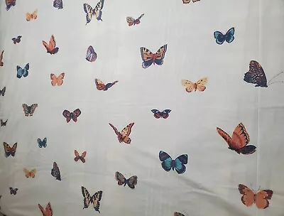 Vintage Martex Butterfly Queen Flat Sheet & Pillowcase Cotton & Poly Blend USA • $39.99