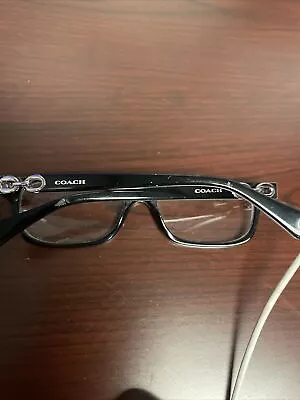 Coach HC6051 Elvira 5214 Black/Black White Sig C 52/17/135 Eyeglasses • $26