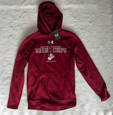 Marine Corps Retired Under Armor Official Hoodie Red Medium • $52.95
