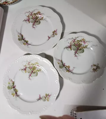 3 Antique T & V Century Limoges France Century Plates Pat 2-26-1901 • $15