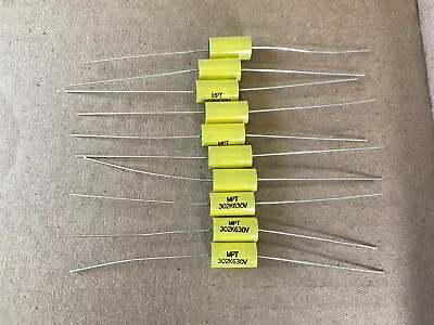 Qty 10 New .003 Uf 630v Yellow Film Capacitors Guitar Tube Amp Tone 302K 3000pf • $5