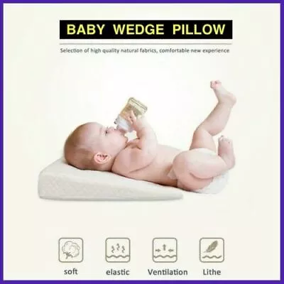 £12.99 • Buy BABY Flat Wedge Pillow Reflux Anti Colic Cushion Cot Bed Pram Crib Foam Head