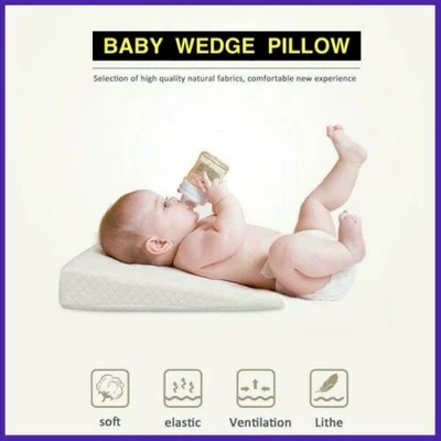 £12.99 • Buy BABY Flat Wedge Pillow Reflux Anti Colic Cushion Cot Bed Pram Crib Foam Head