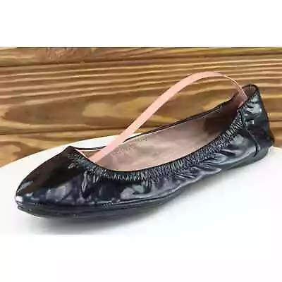 Vince Camuto Women Sz 7.5 M Black Ballet Patent Leather Shoes Ellen • $20.50