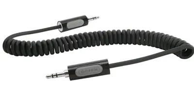 Griffin Coiled Aux Cable 6 Feet / 1.8 Meter - Black • £5.99