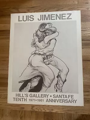 Vintage 1981 Artist LUIS JIMENEZ “Santa Fe” Exhibition POSTER Western Art • $99.99