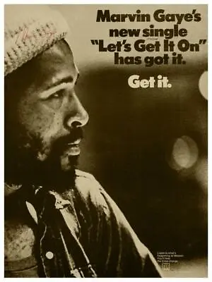 Marvin Gaye - 24  POSTER  - Lets Get It On - SIGNED MOTOWN R&B Soul AMAZING Art • $26.89