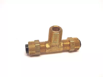 Parker 172P-4-2 / 272P-1/4 Poly Tube Brass Tee 1/4  OD To 1/8  MPT Branch  • $8.99