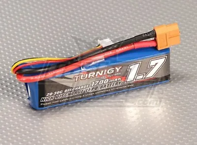 TURNIGY 1700mAh 2S 7.4V 20C LIPO BATTERY XT60 LOSI MINI 8IGHT TRAXXAS RC18T/B/MT • $19.95