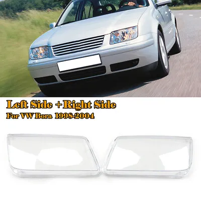 For 1999~2005 VW JETTA BORA MK4 Replacement Plastic Headlight Lens Left + Right • $37.98