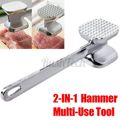 Double Side Beaf Steak Mallet Meat Tenderizer Hammer Aluminum Kitchen Pounder • $8.29