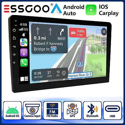 9  4+64G Android 13 Carplay Double DIN Car Stereo Radio GPS Head Unit IPS Radio • $125.39