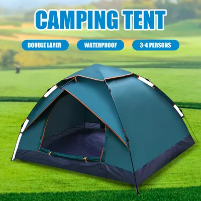 $51.99 • Buy Waterproof Automatic Quick Open Camping Outdoor Tent UV Protection 3-4 Persons