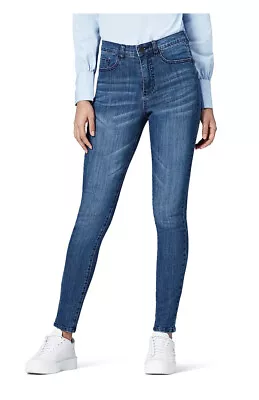 Find. Women's High Rise Skinny Jeans Blue (Mid Wash) W36/L32 Size 18 - Brand New • £9.90